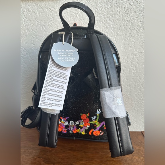 Mickey Mouse and Friends Halloween Loungefly Glow In The Dark Mini Backpack -NWT - Picture 8 of 15
